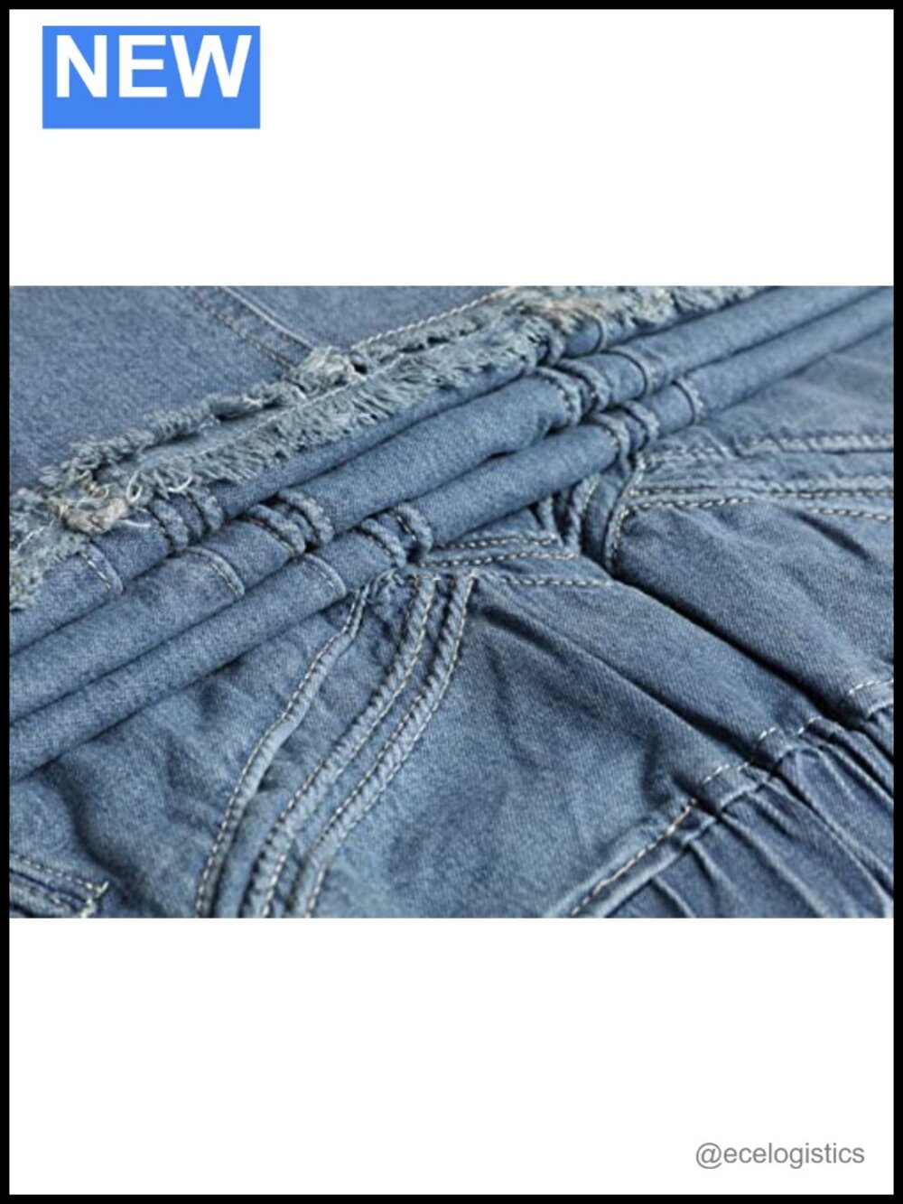 Retro High Waist Frayed A-Line Maxi Denim Skirt with Pockets - Picture 4 of 6